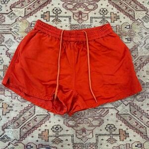 Steven Alan burnt orange drawstring shorts petite